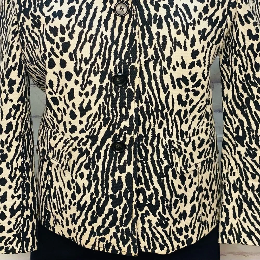 Talbots Animal Print Blazer size 8
